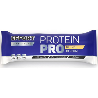 Батончик Effort "Protein ваниль/печенье, 60 г Батончик Effort "Protein ваниль/печенье, 60 г