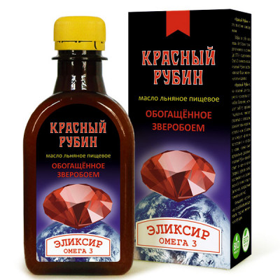 Масло "Красный Рубин" экстракт лапчатки, зверобоя на льняном масле 0,2л