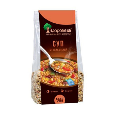 Суп мексиканский с рисом и кукурузой, 250 г. Здороведа Суп мексиканский с рисом и кукурузой, 250 г. Здороведа