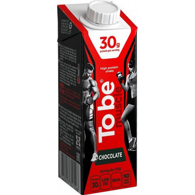 Протеиновый коктейль молочный "To Be Muscle" шоколадный, To Be, 250 г