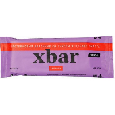 Протеиновый батончик Xbar Ягодный пирог, Васко, 60 г Протеиновый батончик Xbar Ягодный пирог, Васко, 60 г