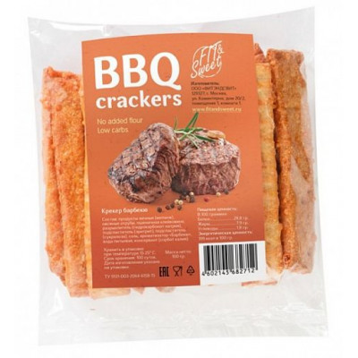 Крекеры со вкусом барбекю, Fit & Sweet, 100 г