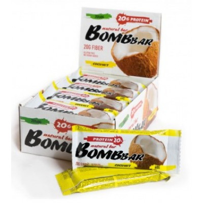 Протеиновый батончик Кокос, Bombbar, 60 г Протеиновый батончик Кокос, Bombbar, 60 г