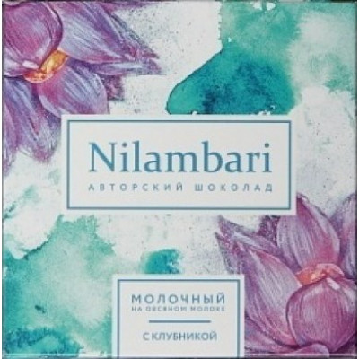 Шоколад Nilambari на овсяном молоке с клубникой, Greenmania, 65 г Шоколад Nilambari на овсяном молоке с клубникой, Greenmania, 65 г