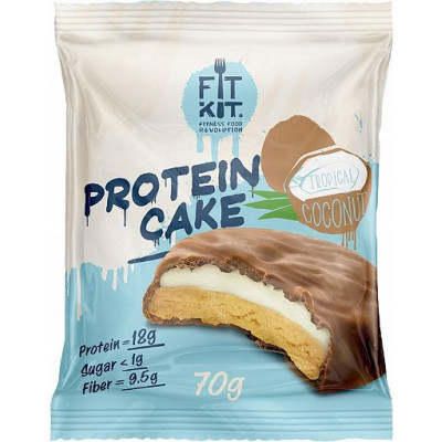 Протеиновое печенье Тропический кокос, FitKit, 70 г