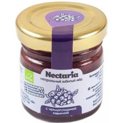 Взбитый мед с Черноплодной рябиной, Nectaria, 40 г