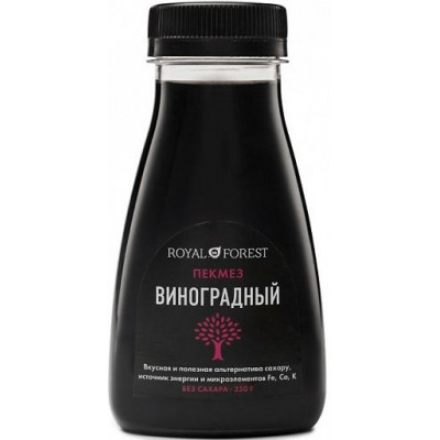 Сироп виноградный без сахара, Royal Forest, 250 г