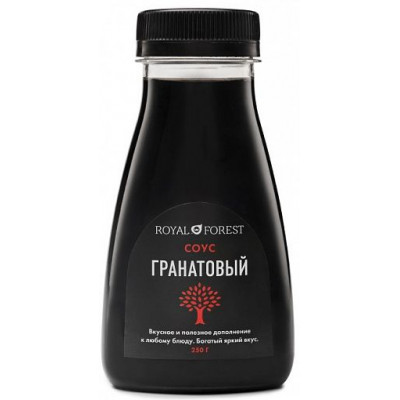 Сироп гранатовый без сахара, Royal Forest, 250 г