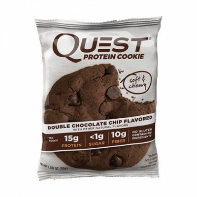 Печенье Double Chocolate Chip Cookie, Quest Cookie, 59 г