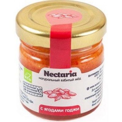 Взбитый мед с Ягодами Годжи, Nectaria, 40 г Взбитый мед с Ягодами Годжи, Nectaria, 40 г