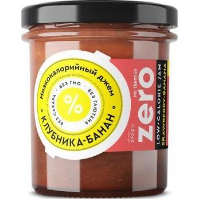 Джем низкокалорийный ZERO Экзотик (клубника-банан), 270 г Джем низкокалорийный ZERO Экзотик (клубника-банан), 270 г