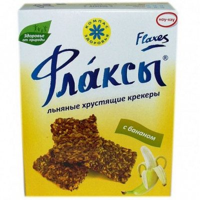 Флаксы с бананом льняные, Компас Здоровья, 150 г