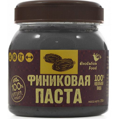 Финиковая паста натуральная, Evolution Food, 250 г Финиковая паста натуральная, Evolution Food, 250 г
