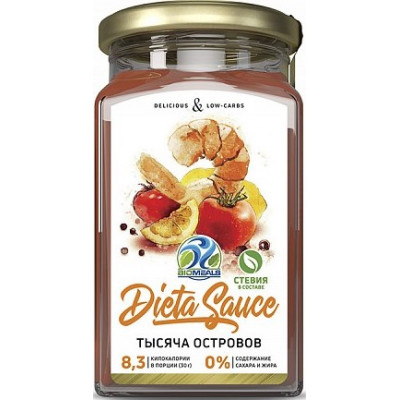 Соус Тысяча Островов, Dieta Sauce, 310 г Соус Тысяча Островов, Dieta Sauce, 310 г