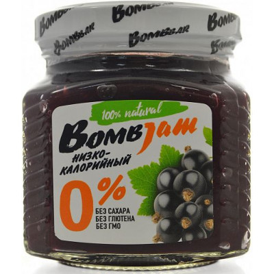 Джем низкокалорийный Черная смородина, BombJam, 250 г