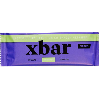 Протеиновый батончик Xbar Черничный, Васко, 60 г