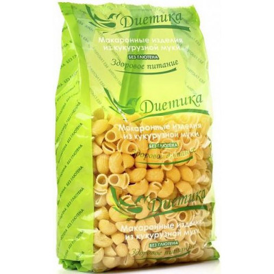 Кукурузные макароны Рожок большой, Диетика, 300 г Кукурузные макароны Рожок большой, Диетика, 300 г