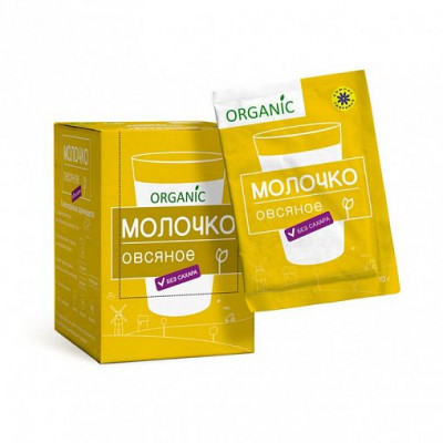 Молочко овсяное без сахара, Компас Здоровья, 10 г Молочко овсяное без сахара, Компас Здоровья, 10 г