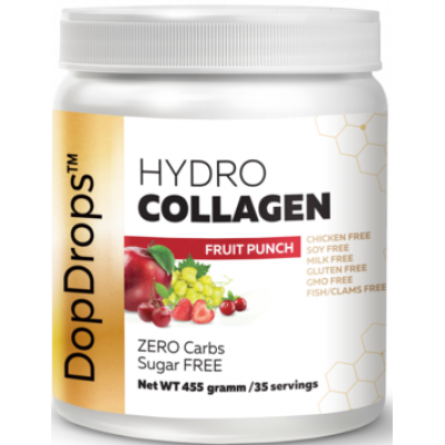 Гидролизованный коллаген Hydro Collagen Fruit punch, DopDrops, 455 г Гидролизованный коллаген Hydro Collagen Fruit punch, DopDrops, 455 г