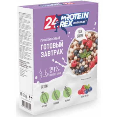 Готовый завтрак с высоким содержанием протеина 24% Лесные ягоды, ProteinRex, 250 г Готовый завтрак с высоким содержанием протеина 24% Лесные ягоды, ProteinRex, 250 г