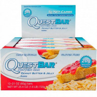 Протеиновый батончик Peanut butter-jelly Арахисовое масло и Желе, Questbar, 60 г Протеиновый батончик Peanut butter-jelly Арахисовое масло и Желе, Questbar, 60 г