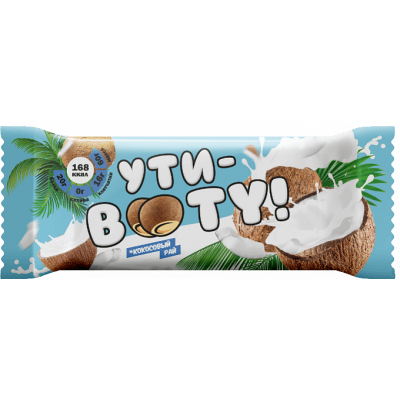 Протеиновый батончик со вкусом "Кокосовый рай" с кусочками кокоса, Ути-Booty, 60 г Протеиновый батончик со вкусом "Кокосовый рай" с кусочками кокоса, Ути-Booty, 60 г