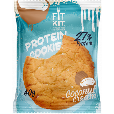 Протеиновое печенье Кокосовый крем FitKit, 40 г