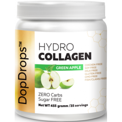 Гидролизованный коллаген Hydro Collagen Green apple, DopDrops, 455 г
