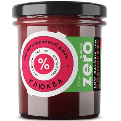 Джем низкокалорийный ZERO Клюква, 270 г