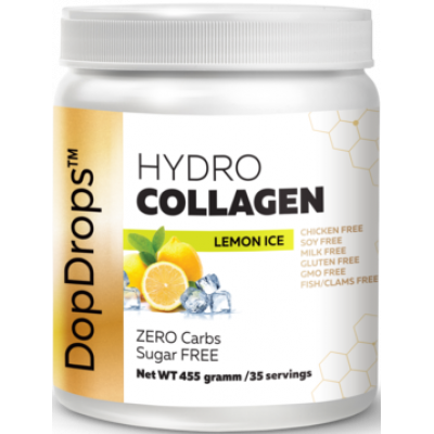 Гидролизованный коллаген Hydro Collagen Lemon Ice, DopDrops, 455 г Гидролизованный коллаген Hydro Collagen Lemon Ice, DopDrops, 455 г