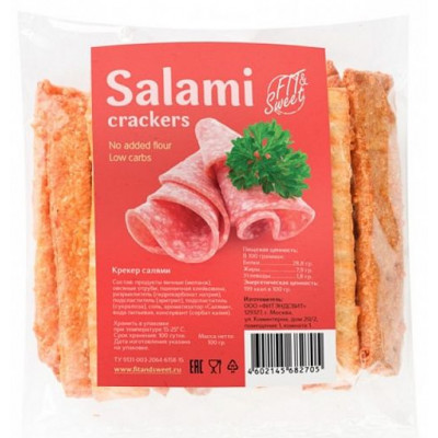 Крекер со вкусом салями, Fit & Sweet, 110 г Крекер со вкусом салями, Fit & Sweet, 110 г