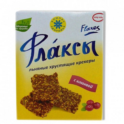 Флаксы с клюквой льняные, Компас Здоровья, 150 г Флаксы с клюквой льняные, Компас Здоровья, 150 г
