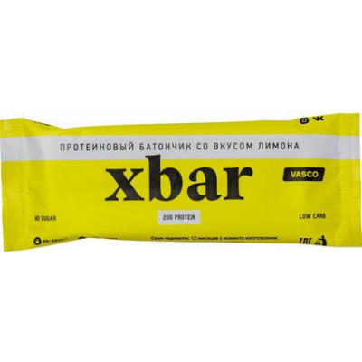 Протеиновый батончик Xbar Лимон, Васко, 60 г Протеиновый батончик Xbar Лимон, Васко, 60 г