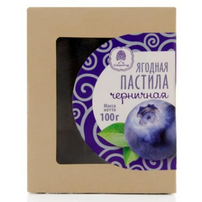 Пастила без сахара Черника, Сибирский кедр, 100 г