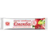 Смоква-фруктовая пастила Яблочная с клюквой, Эко пастила, 30 г Смоква-фруктовая пастила Яблочная с клюквой, Эко пастила, 30 г