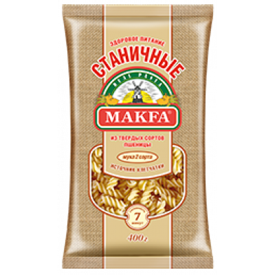 Спирали "Станичные" Wellness, Макфа, 400 г Спирали "Станичные" Wellness, Макфа, 400 г