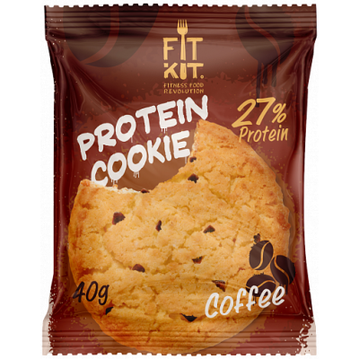 Протеиновое печенье Кофе, FitKit, 40 г Протеиновое печенье Кофе, FitKit, 40 г