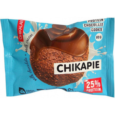 Печенье протеиновое глазированное с начинкой Шоколад, Chikalab, 60г. Печенье протеиновое глазированное с начинкой Шоколад, Chikalab, 60г.